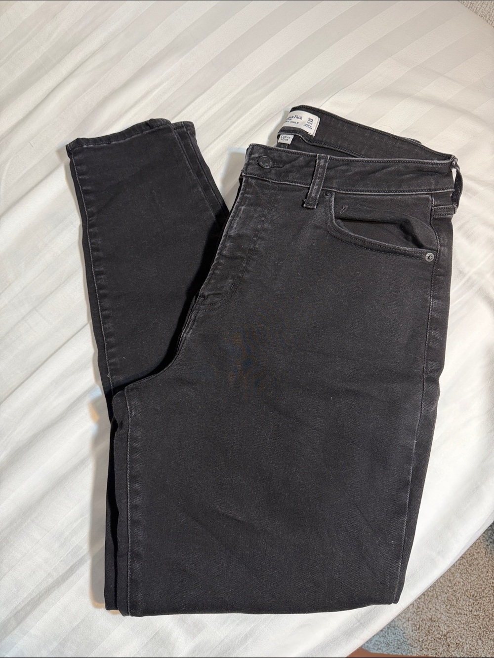 Abercrombie & Fitch Black Skinny High-Rise Jeans